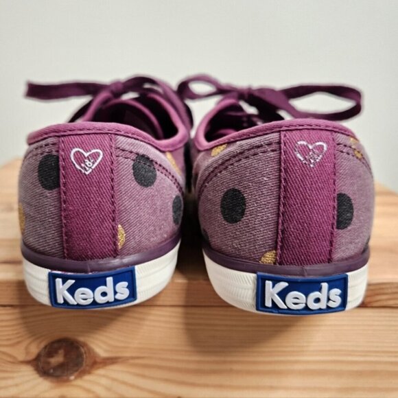 Keds x Taylor Swift Champion Gold  Black Polka Dot Low Top Sneakers Size 7 - Picture 10 of 14